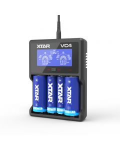 Xtar Vc4 Caricabatterie 20700 18650 21700 14650 17335 17670 18490 10440 14500 16340 17500 18350 18500 18700 22650 25500 32650