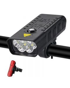 10000 MAH 5 LED Luce per bicicletta Ricarica USB T6 3000lm Luce per bicicletta Accessori per biciclette