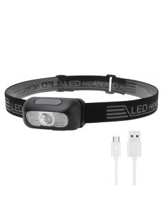 Boruit B7 Nuova mini lampada frontale LED USB ricaricabile notturna Lampada frontale da corsa notturna impermeabile da pesca