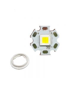 Emettitore LED 70.3 ad alta densità 45W 6V bianco 6500K fai-da-te con 20 mm DTP rame MCPCB (1 pezzo)