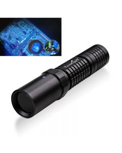 Tank007 L03C LED UV365nm 5W LED torcia a luce viola per contraffazione di marchi di apprezzamento Ambra, con batteria 18650