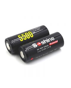 Soshine 26650 5500mAh Batteria ricaricabile agli ioni di litio con protezione 1 paio
