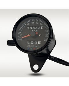 Indicatore LED per motocicletta personalizzata retrò Racer, tachimetro meccanico, contachilometri 220 km/h