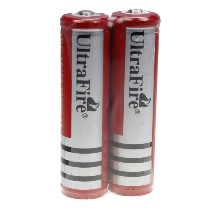 1-Paio Ultrafire Tr 18650 3000Mah 3.7 V Batteria Ricaricabile Li-Ioni Di  Litio Senza Pcb