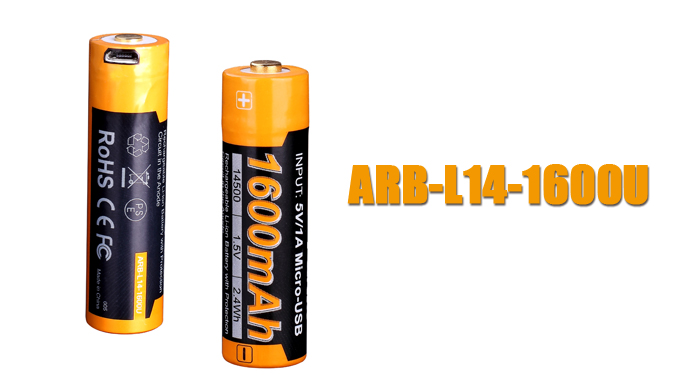 Fenix ARB-L14-1600U 14500 1.5V USB rechargeable Li-ion battery