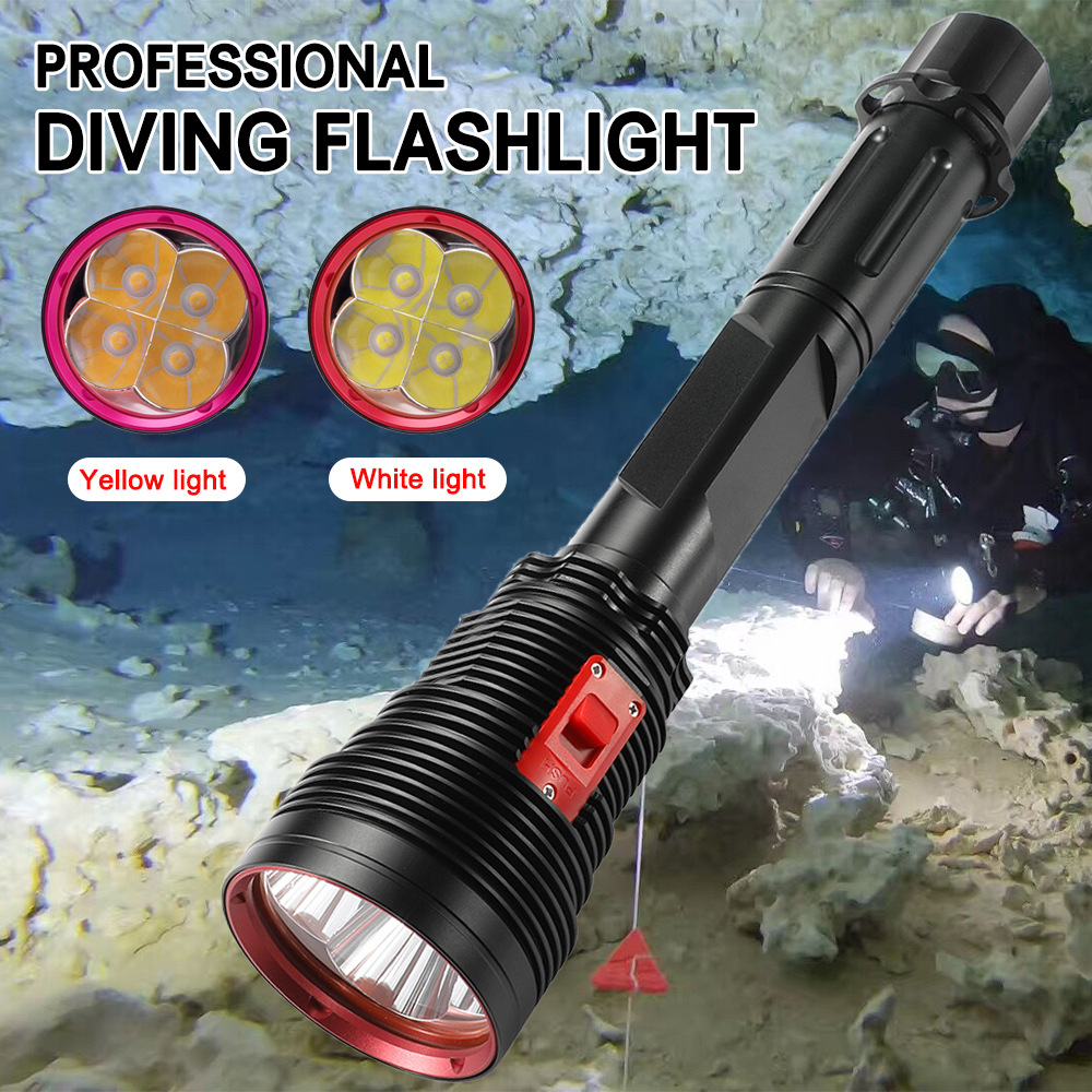 Torcia subacquea , luce subacquea professionale impermeabile IP68